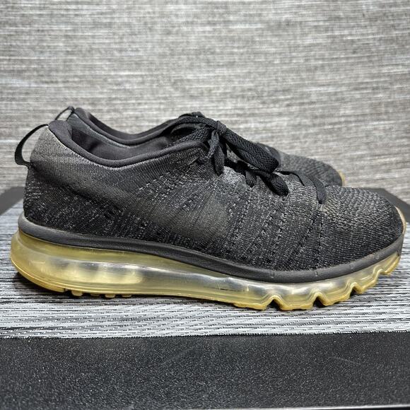 Nike Flyknit Air Max Black Running Shoes Sneakers Lightweight Reflective Men\'s 8 main image 9